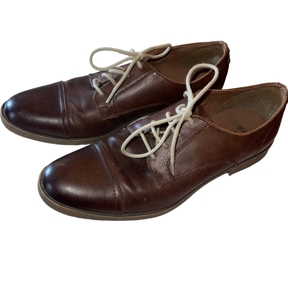 H&M Men’s Leather Loafer Lace Up Loafer Brown Size 41 ( US Size 8.5) Bus Casual